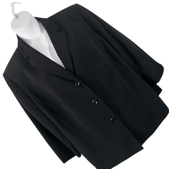 LE SUIT SEPARATES! SLEEK, LUXURIOUS BLACK 3 BUTTON FRONT JACKET, BLAZER! SZ 24W - Picture 10 of 10